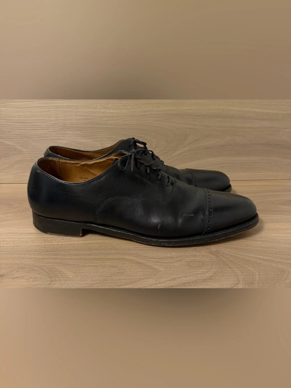 Brooks Brothers PEAL & CO Cap Toe Oxford Dress Shoes Made in England Mens 11.5 B